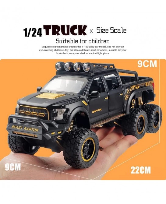 Pickup Toy Trucks for Boys F150 Alloy Toy Trucks with Sound and Light Pull Back Pickup Toys for Gifts Ornaments Collection $4...