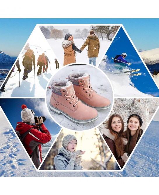 Womens Hiking Boots Anti-slip Snow Boots Water Resistant Warm Winter Shoes for Work Outdoor $51.86 Kids' Party Decorations