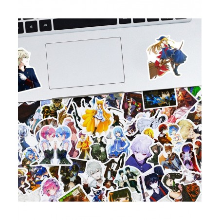 Anime Mixed Stickers 50pcs Cool Vinyl Waterproof Stickers for Laptop Water Bottles for Phone Car Skateboard Motorcycle Bicycl...