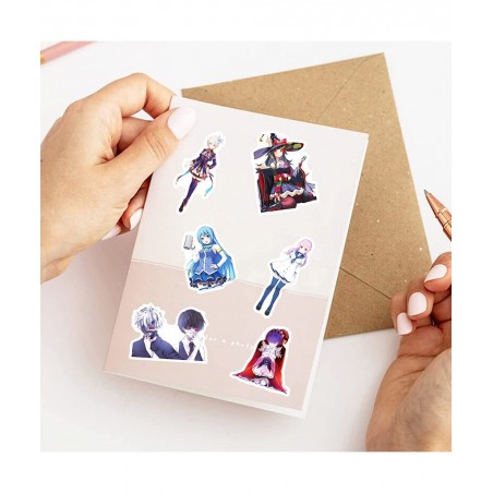 Anime Mixed Stickers 50pcs Cool Vinyl Waterproof Stickers for Laptop Water Bottles for Phone Car Skateboard Motorcycle Bicycl...