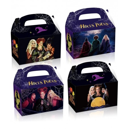 12Pcs Hocus Witch Pocus Birthday Party Supplies Kids Party Treat Boxes Candy Gift Bags Party Favors for Halloween Theme Party...