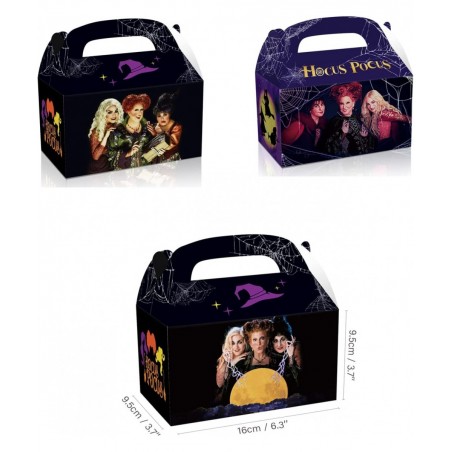 12Pcs Hocus Witch Pocus Birthday Party Supplies Kids Party Treat Boxes Candy Gift Bags Party Favors for Halloween Theme Party...