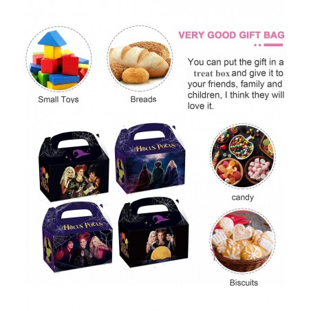 12Pcs Hocus Witch Pocus Birthday Party Supplies Kids Party Treat Boxes Candy Gift Bags Party Favors for Halloween Theme Party...