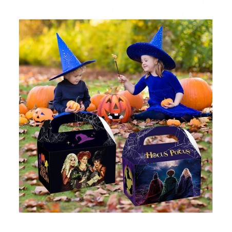 12Pcs Hocus Witch Pocus Birthday Party Supplies Kids Party Treat Boxes Candy Gift Bags Party Favors for Halloween Theme Party...