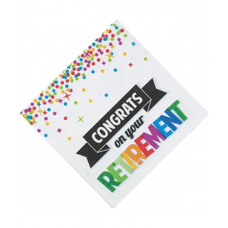 Retirement Luncheon Paper Napkins - Party Supplies - 16 Pieces $17.76 Kids' Party Tableware