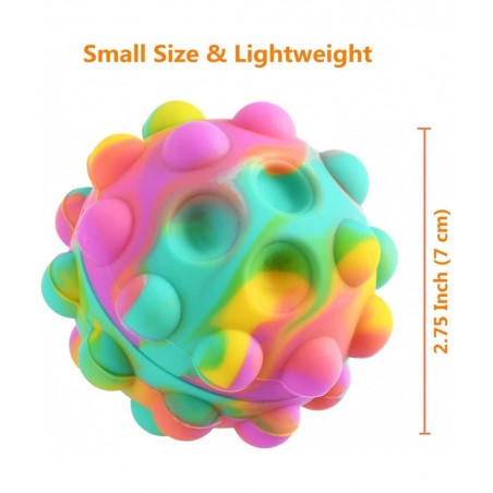 4 PCS Push Bubble Pop Stress Balls Fidget Toy 3D Silicone Pop Fidget Ball Pop Ball Sensory Toy Pop Fidget Toy for Hand Exerci...