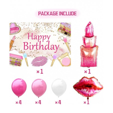 15 PCS Makeup Birthday Party Decoration Makeup Birthday Backdrop Spa Party Decoration Spa Party Supplies Makeup Birthday Part...
