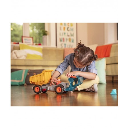 Dump Truck with Working Movable Parts and 1 Driver – Construction Vehicle Toy Trucks for Toddlers 18m+ $21.42 Kids' Play Trucks