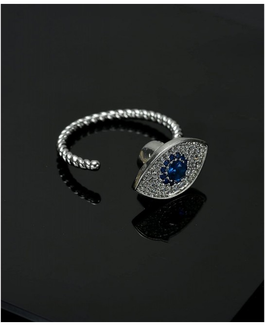 Fidget Anxiety Rings Rotatable Stress Relief Bead Ring Size Adjustable Open Design Ring Spinner Fidget Ring Inlaid Cubic Zirc...