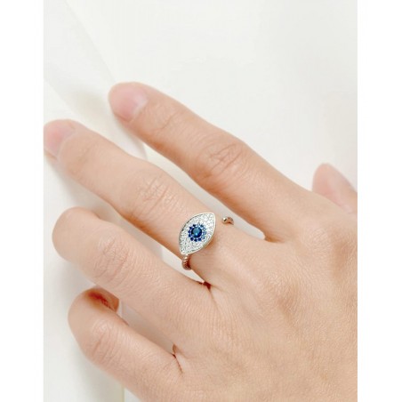 Fidget Anxiety Rings Rotatable Stress Relief Bead Ring Size Adjustable Open Design Ring Spinner Fidget Ring Inlaid Cubic Zirc...