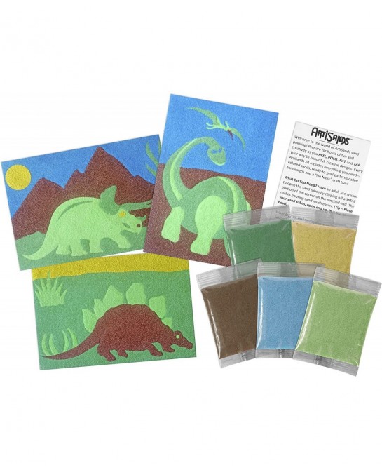 Dinosaurs Sand Painting Craft Kit Multiple (9202) $21.64 Craft Kits