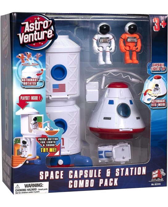 Space Playset - Toy Space Station & Space Capsule with Lights and Sound & 2 Astronaut Figurine Toys for Boys and Girls $72.49...