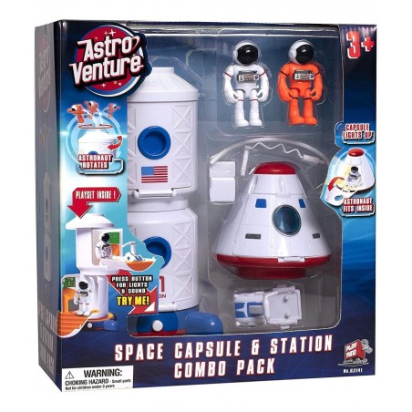 Space Playset - Toy Space Station & Space Capsule with Lights and Sound & 2 Astronaut Figurine Toys for Boys and Girls $72.49...