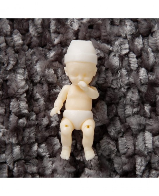 1" DIY Micro Realistic Body Silicone Doll Small Reborn Baby Dolls Silicone Full Body $62.24 Dolls