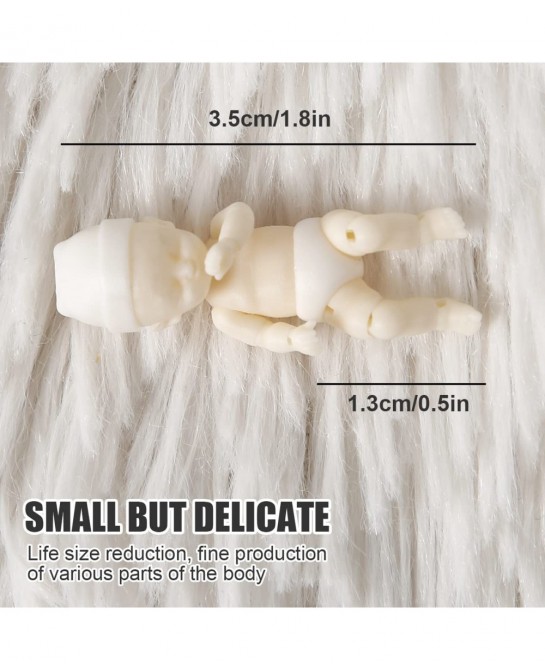 1" DIY Micro Realistic Body Silicone Doll Small Reborn Baby Dolls Silicone Full Body $62.24 Dolls