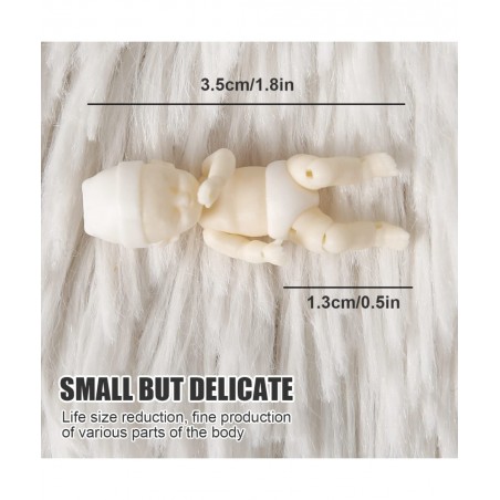 1" DIY Micro Realistic Body Silicone Doll Small Reborn Baby Dolls Silicone Full Body $62.24 Dolls