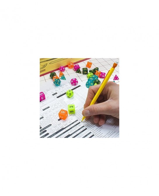 Series III - Polyhedral Dice Set for Tabletop RPG Adventure Games with a Dice Box - DND Dice Set Suitable for Dungeons and Dr...