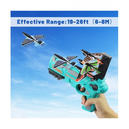 Catapult Plane One-Click Ejection Model Foam Airplane with 4 Pcs Glider Foam Gliders Toys Great Outdoor Play Gift for Kids $1...