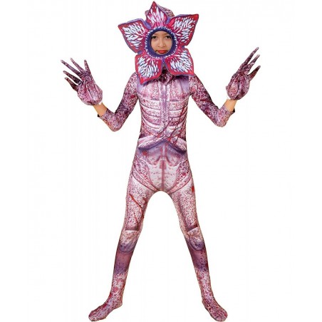 Demogorgon Costume for Kids Halloween Scary Cosplay Flower Monster Jumpsuit Dress Up $32.81 Kids' Costumes