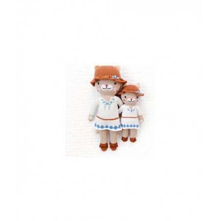 Chelsea The Cat Little 13" Hand-Knit Doll – 1 Doll - 10 Meals Fair Trade Heirloom Quality Handcrafted in Peru 100% Cotton Yar...