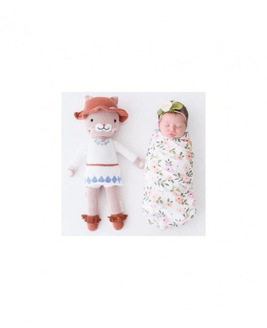 Chelsea The Cat Little 13" Hand-Knit Doll – 1 Doll - 10 Meals Fair Trade Heirloom Quality Handcrafted in Peru 100% Cotton Yar...