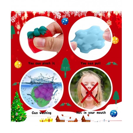 80pcs Mochi Squishy Toy Christmas Squishy Toys Party Favors for Kids Christmas Goodie Bag Stuffers Stocking Pinata Fillers St...