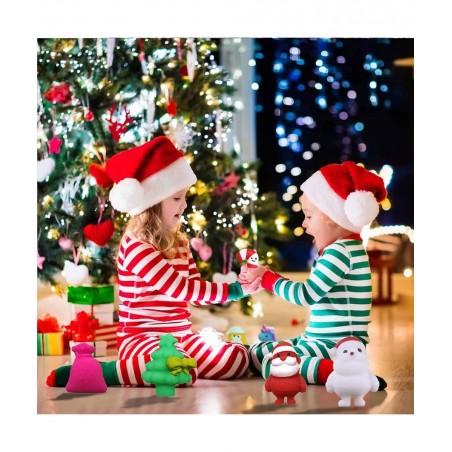 80pcs Mochi Squishy Toy Christmas Squishy Toys Party Favors for Kids Christmas Goodie Bag Stuffers Stocking Pinata Fillers St...
