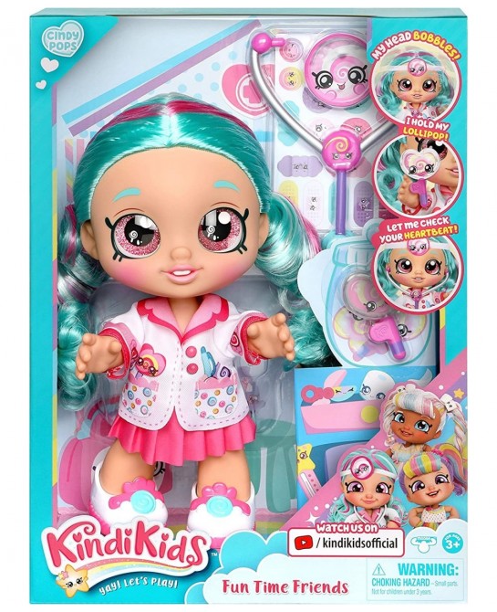 Fun Time 10 Inch Doll Dr Cindy Pops with Stethoscope and Shopkins Inspired Lollipop| Changeable Clothes and Removable Shoes |...