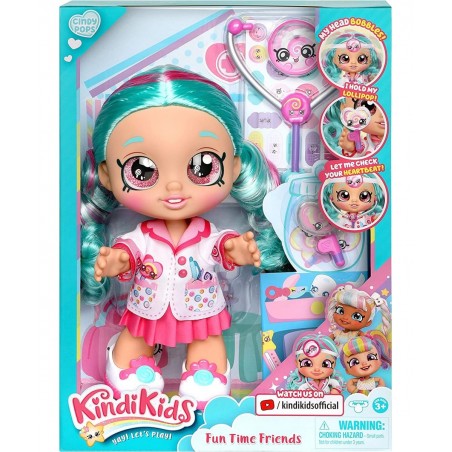 Fun Time 10 Inch Doll Dr Cindy Pops with Stethoscope and Shopkins Inspired Lollipop| Changeable Clothes and Removable Shoes |...