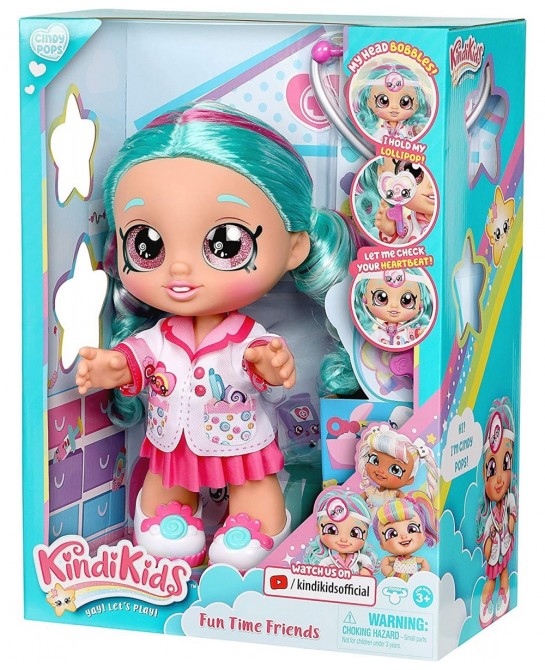 Fun Time 10 Inch Doll Dr Cindy Pops with Stethoscope and Shopkins Inspired Lollipop| Changeable Clothes and Removable Shoes |...