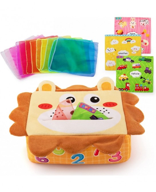 Magic Baby Tissue Box Toy Funny Sensory Toys for Toddlers Montessori Toys for Babies 6-12 Months Soft 6-9-12-24 Month Old Bab...