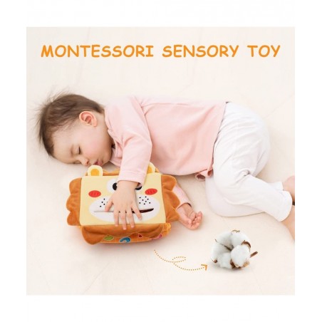 Magic Baby Tissue Box Toy Funny Sensory Toys for Toddlers Montessori Toys for Babies 6-12 Months Soft 6-9-12-24 Month Old Bab...