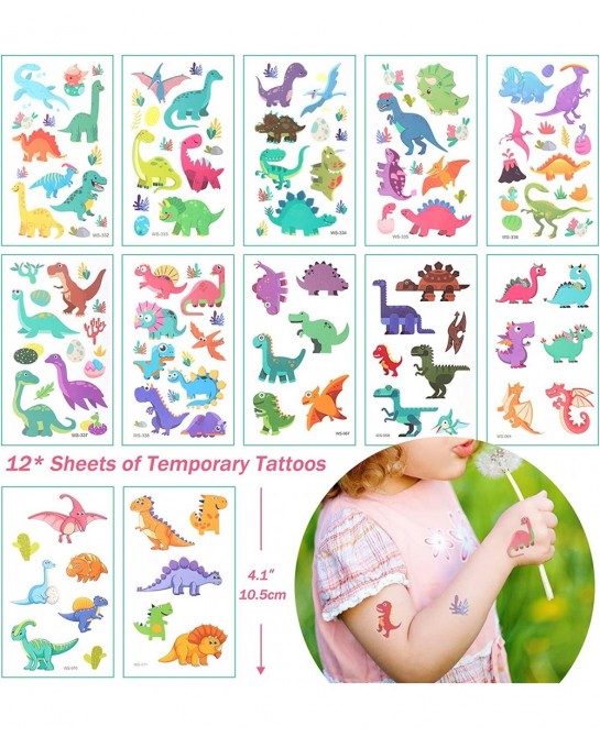 60 PCs Dinosaur Party Favors for Kids Slap Bracelets Temporary Tattoos Keychain Ring Bracelet Dinosaur Birthday Party Supplie...