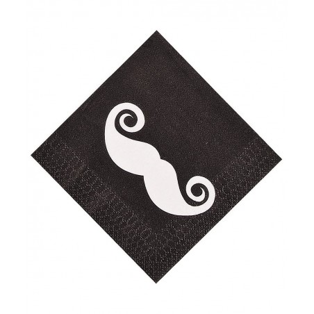 Mustache Party Beverage Napkins - Party Supplies - Print Tableware - Print Napkins - 16 Pieces $18.97 Kids' Party Tableware