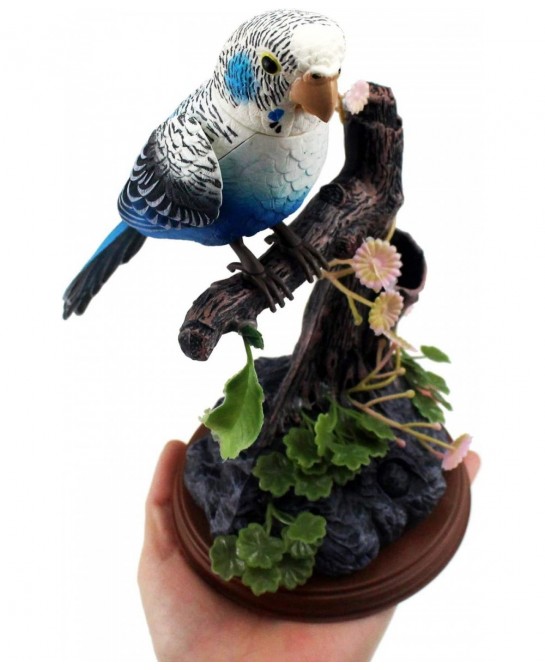 Eelctric Birds Talking Parrots Electronic Pets Office Home Decoration Recording & Playback Function Pen Holders Kids Toys (Si...