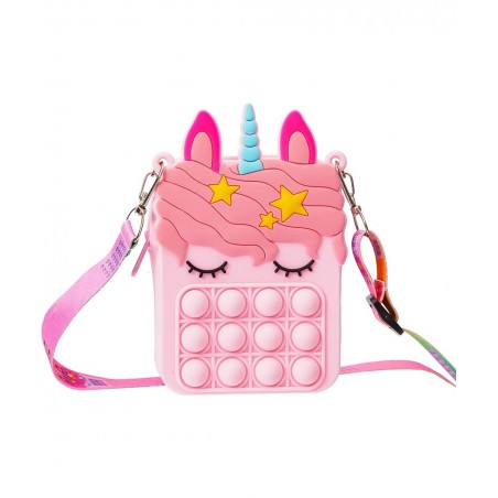 Pop Purse Fidget Toys for Girls Push Bubble Sensory Crossbody Shoulder Bag Dimple Toy Kids Handbag Relieve Stress Relief Sili...