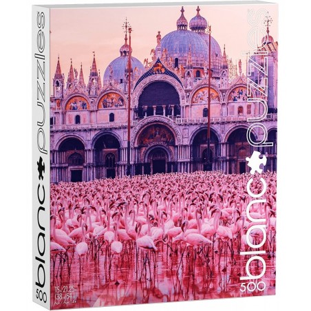 Buffalo Games - - Pink Flamingo Palace - 500 Piece Jigsaw Puzzle $22.00 Jigsaw Puzzles
