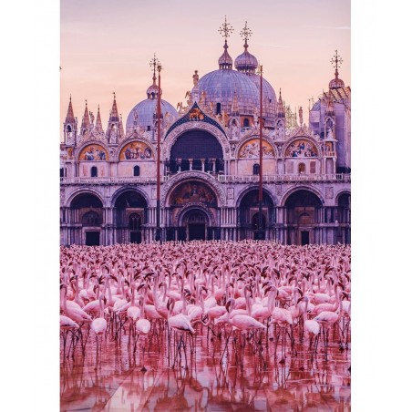 Buffalo Games - - Pink Flamingo Palace - 500 Piece Jigsaw Puzzle $22.00 Jigsaw Puzzles