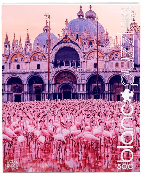 Buffalo Games - - Pink Flamingo Palace - 500 Piece Jigsaw Puzzle $22.00 Jigsaw Puzzles