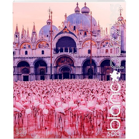Buffalo Games - - Pink Flamingo Palace - 500 Piece Jigsaw Puzzle $22.00 Jigsaw Puzzles