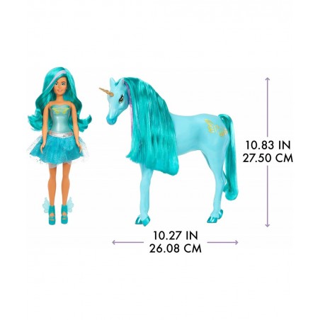 MGA's Dream Ella Unicorn - Ocean | Teal Unicorn for Fashion Dolls Blue $22.96 Dolls