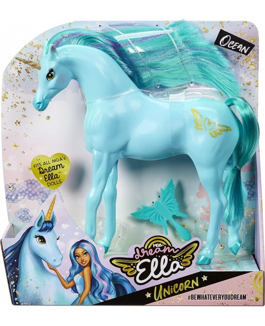 MGA's Dream Ella Unicorn - Ocean | Teal Unicorn for Fashion Dolls Blue $22.96 Dolls