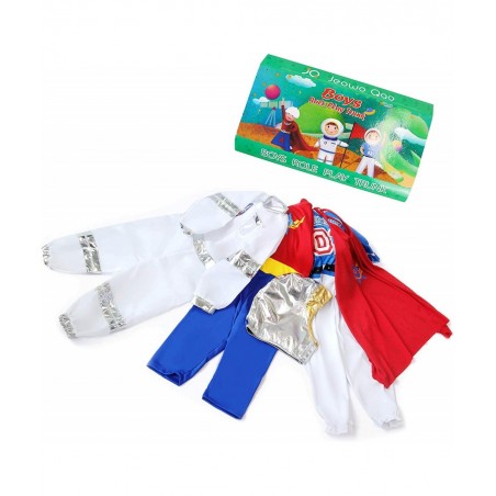 Boys Dress up Trunk Costumes Set Kids Dress up Clothes Set Boys Role Play Costume Superman Astronaut Footballer Costume for C...