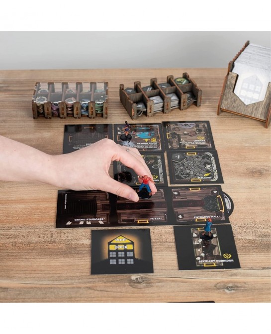 Wooden Betrayal Organizer with Engraved Design - Betrayal at House on The Hill Storage Organizer Box with Amazing Dice Tower ...