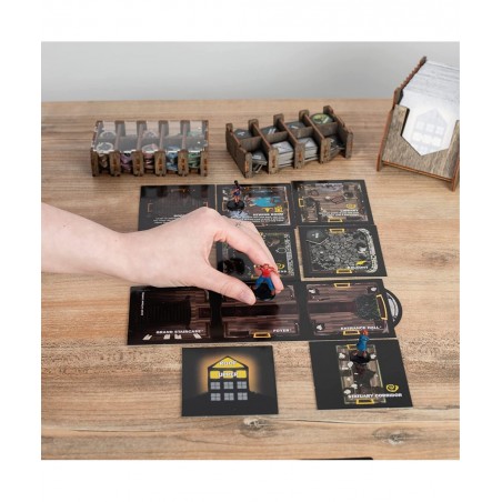 Wooden Betrayal Organizer with Engraved Design - Betrayal at House on The Hill Storage Organizer Box with Amazing Dice Tower ...