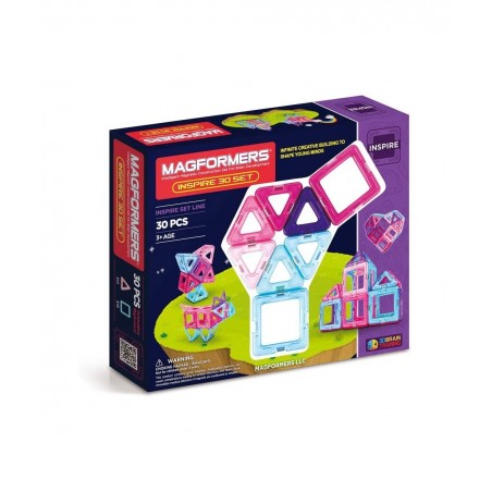 Inspire Set (30-pieces) Magnetic Building Blocks Educational Magnetic Tiles Kit Magnetic Construction STEM Toy Set - 63097 $6...
