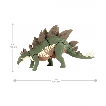 Jurassic World Camp Cretaceous Mega Destroyers Stegosaurus Dinosaur Action Figure Toy Gift with Movable Joints Attack and Bre...