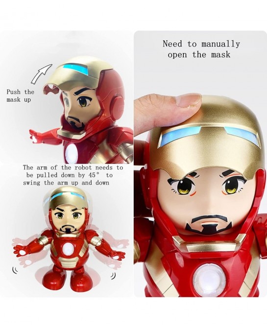 Dancing Robot Toys 3 4 5 6 7 8 Year Old Interactive Electric Toys for Kids with Flashing Lights & Music Walking Dancing Toy B...