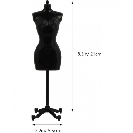 6pcs Doll Dress Form Clothing Clothes Gown Display Mini Mannequin Model Stand for Doll Display Holder Stand Display Support W...