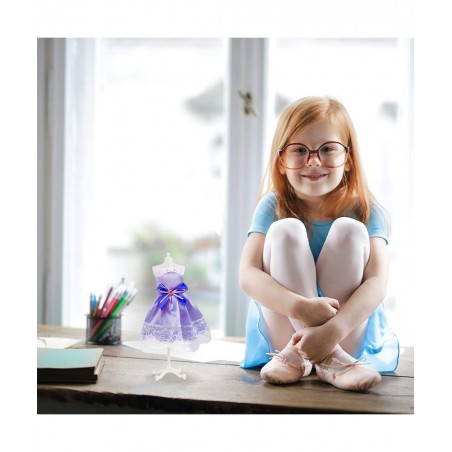 6pcs Doll Dress Form Clothing Clothes Gown Display Mini Mannequin Model Stand for Doll Display Holder Stand Display Support W...